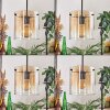 Parane Hängeleuchte Glas 20 cm Bernsteinfarben, Klar, 4-flammig