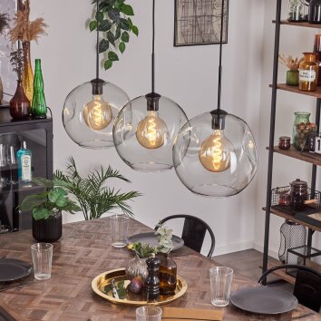 Ripoll Hängeleuchte Glas 30 cm Klar, 3-flammig