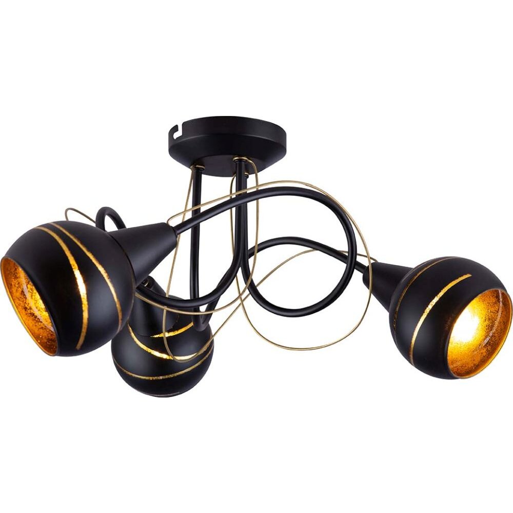 Globo RITA Deckenleuchte Schwarz, 3-flammig main product photo