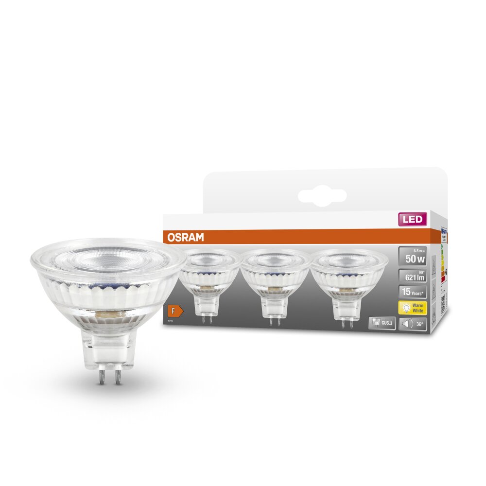 OSRAM 3er Set LED Star GU5.3 6,5 Watt 2700 Kelvin 621 Lumen main product photo