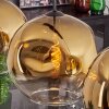 Ripoll Hängeleuchte Glas 30 cm Gold, Klar, 3-flammig