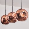 Ripoll Hängeleuchte Glas 30 cm Kupferfarben, 3-flammig