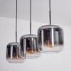 Lauden Hängeleuchte Glas 25 cm Chrom, Klar, 3-flammig