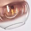 Koyoto Hängeleuchte Glas 30 cm Klar, Kupferfarben, 3-flammig