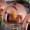 Koyoto Hängeleuchte Glas 30 cm Klar, Kupferfarben, 3-flammig