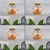 Ripoll Deckenleuchte Glas 25 cm Gold, Schwarz, 1-flammig