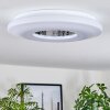 Kaas Deckenleuchte LED Chrom, Weiß, 1-flammig
