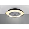 Reality VARBERG Deckenventilator LED Schwarz, 1-flammig, Fernbedienung