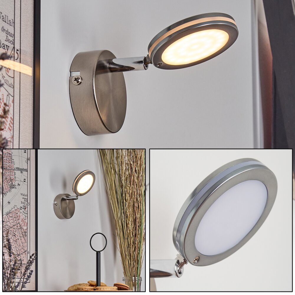 Sarnadinha Wandleuchte LED Nickel-Matt, 1-flammig main product photo