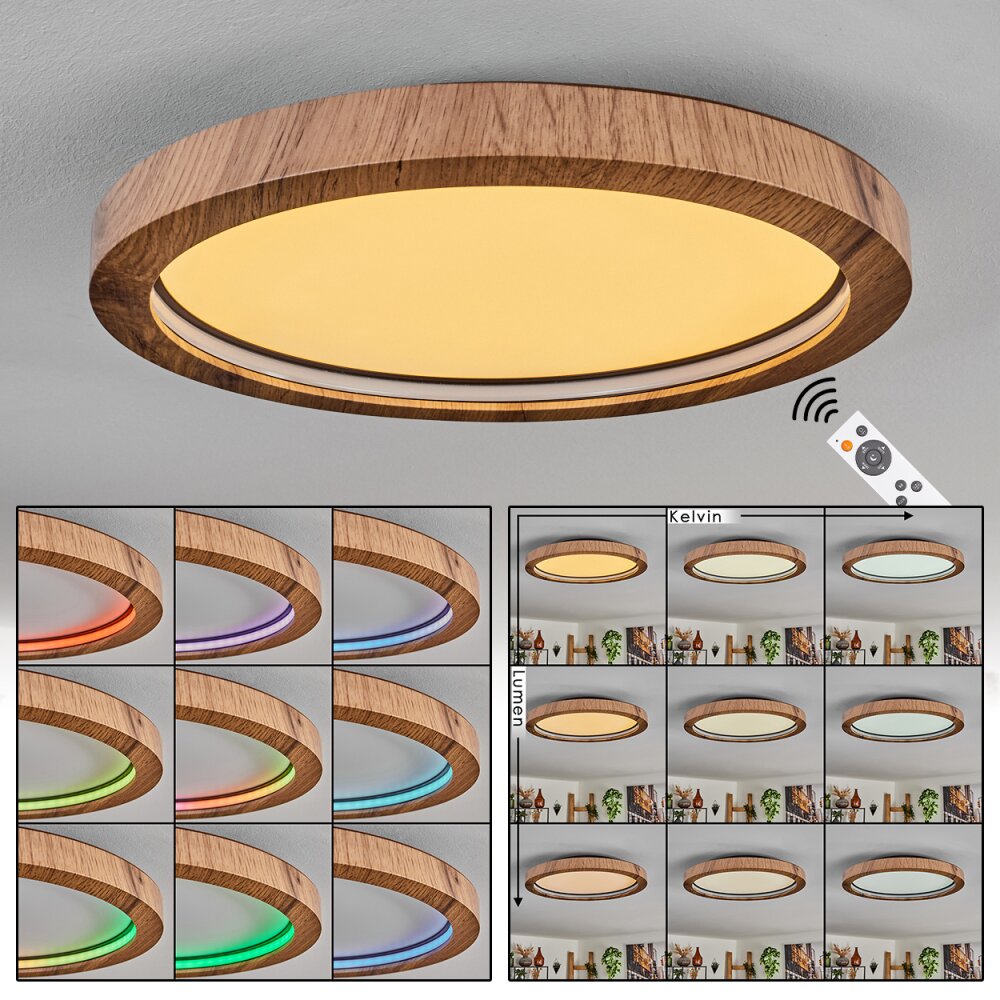 Bosatorp Deckenleuchte LED Schwarz, 1-flammig, Fernbedienung main product photo