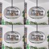 Apedo Hängeleuchte Glas 30 cm Schwarz, 3-flammig