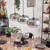 Apedo Hängeleuchte Glas 30 cm Schwarz, 3-flammig
