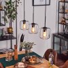 Lauden Hängeleuchte Glas 20 cm Schwarz, 3-flammig