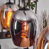 Vevino Pendelleuchte Glas 15 cm Schwarz, 3-flammig