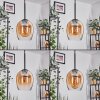 Vevino Pendelleuchte Glas 15 cm Schwarz, 4-flammig