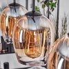 Vevino Pendelleuchte Glas 15 cm Schwarz, 4-flammig
