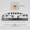 Vevino Pendelleuchte Glas 15 cm Schwarz, 4-flammig