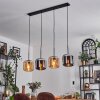 Lauden Pendelleuchte Glas 20 cm Schwarz, 4-flammig