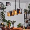 Lauden Pendelleuchte Glas 20 cm Schwarz, 4-flammig