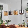 Lauden Pendelleuchte Glas 20 cm Schwarz, 4-flammig