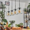 Lauden Pendelleuchte Glas 20 cm Schwarz, 4-flammig