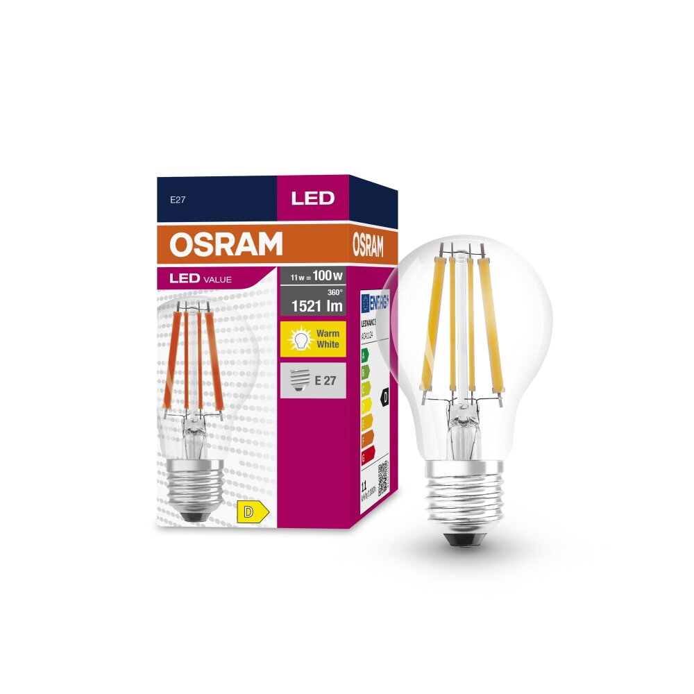 OSRAM LED Value E27 11 Watt 1521 Lumen 2700 Kelvin main product photo