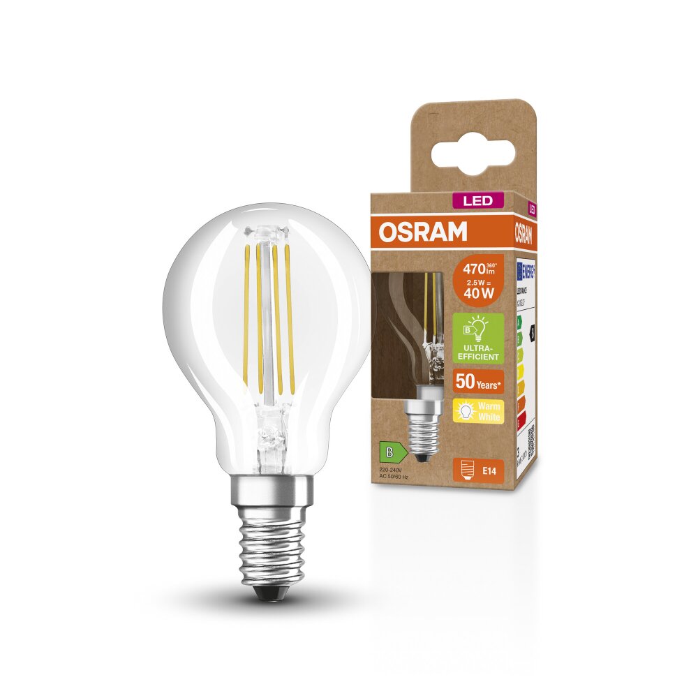 OSRAM LED Classic E14 2,5 Watt 470 Lumen 2700 Kelvin main product photo