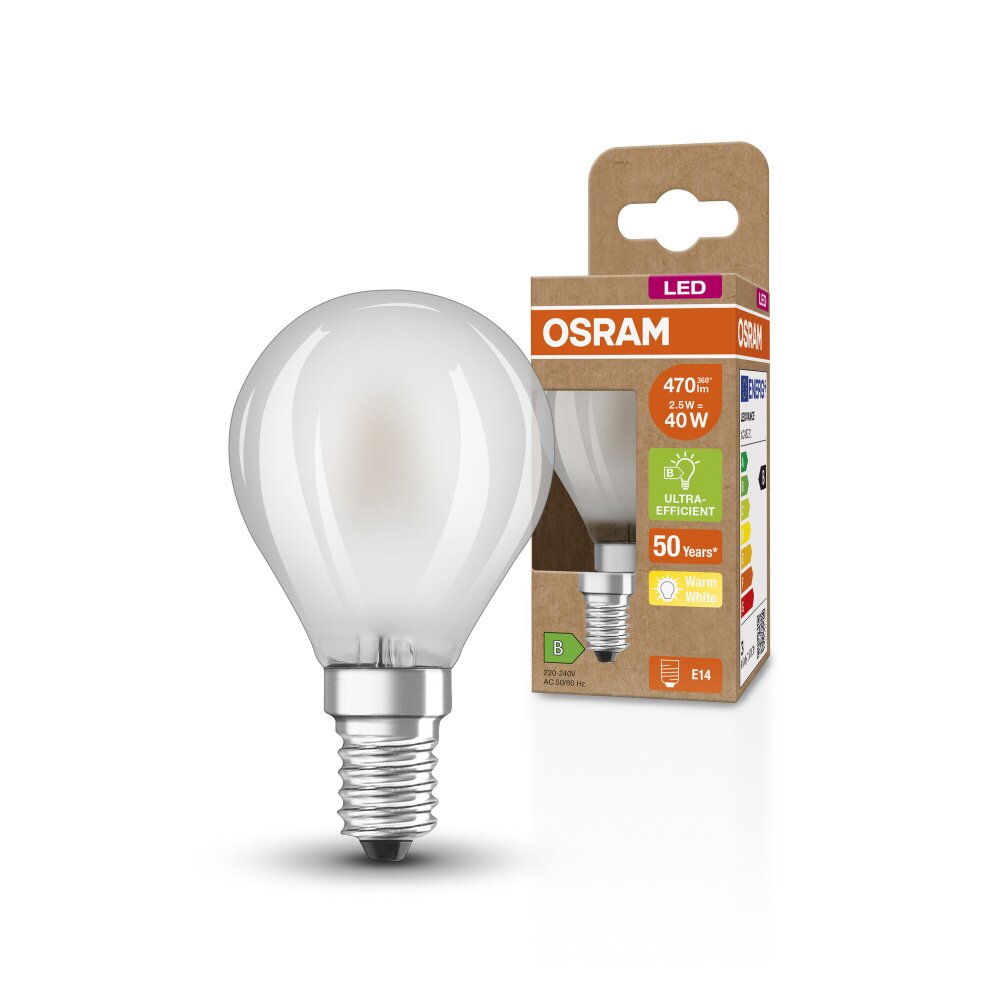 OSRAM LED Classic E14 2,5 Watt 470 Lumen 2700 Kelvin main product photo