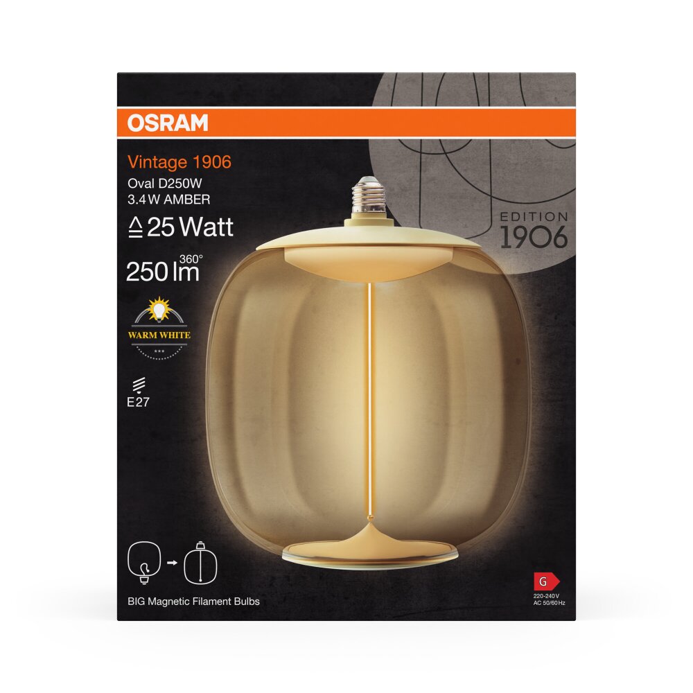 OSRAM Vintage 1906 LED E27 3,4 Watt 250 Lumen 2700 Kelvin  