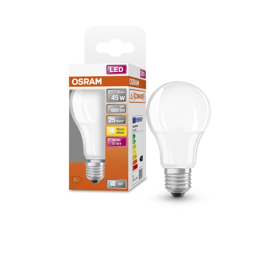 OSRAM LED Star E27 6,5 Watt 600 Lumen 2700 Kelvin main product photo