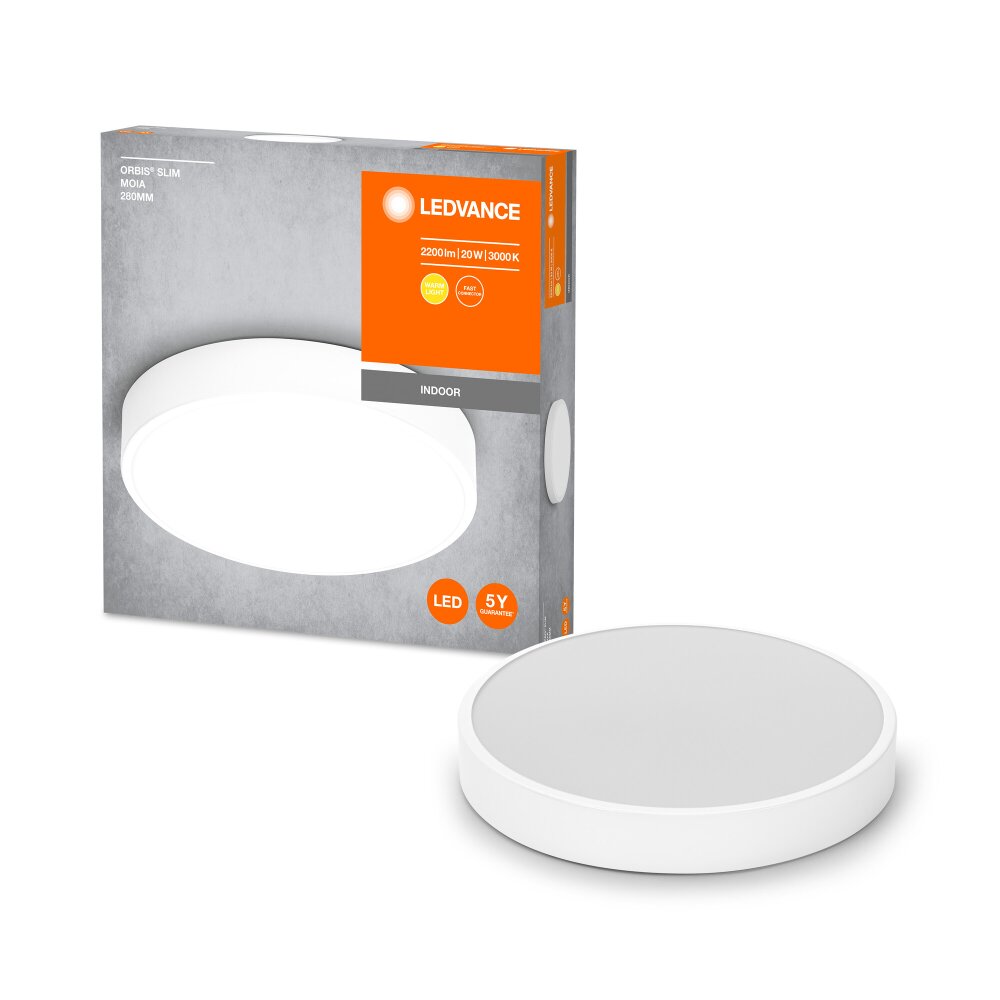 LEDVANCE Orbis Deckenleuchte Weiß, 1-flammig main product photo