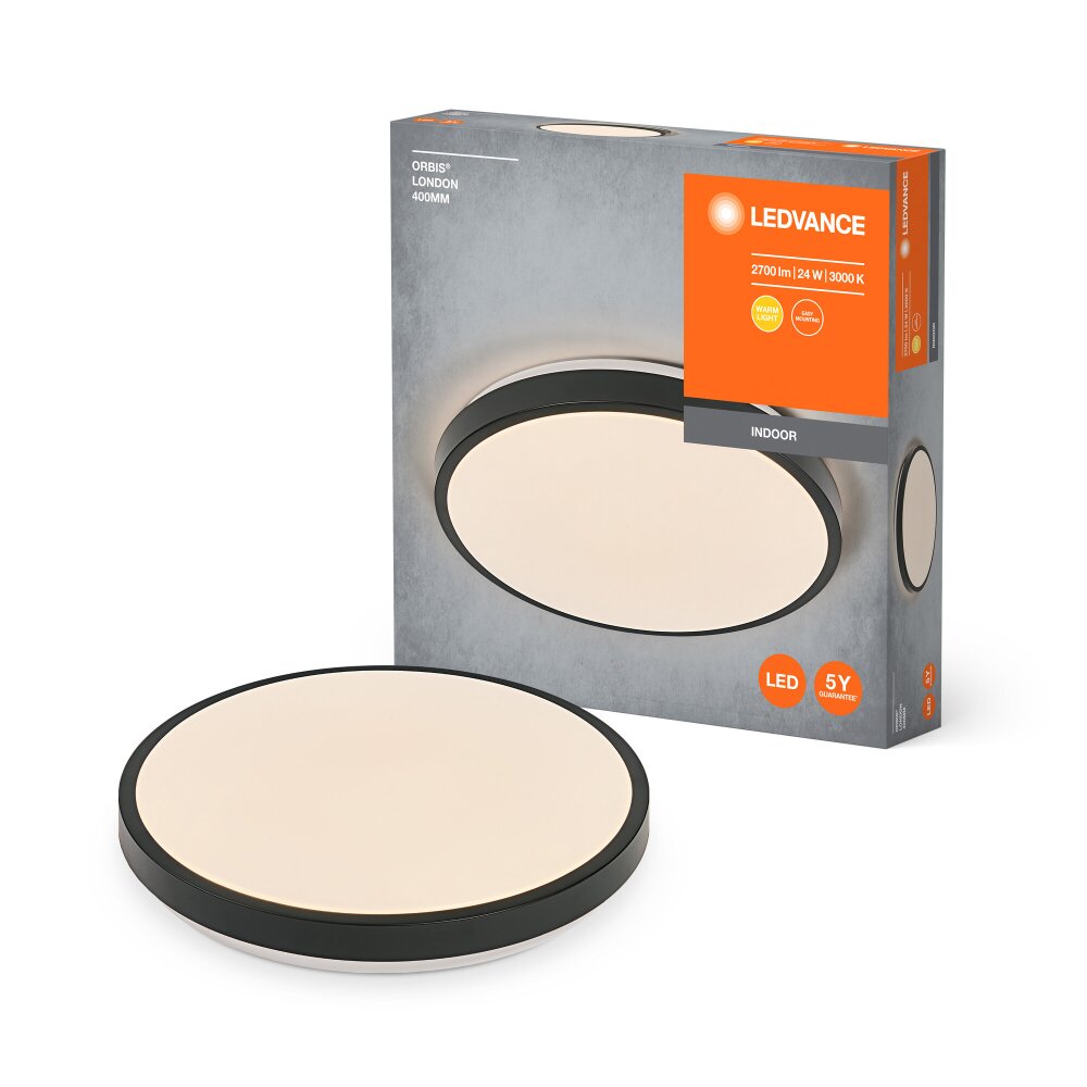 LEDVANCE Orbis Deckenleuchte Schwarz, 1-flammig main product photo