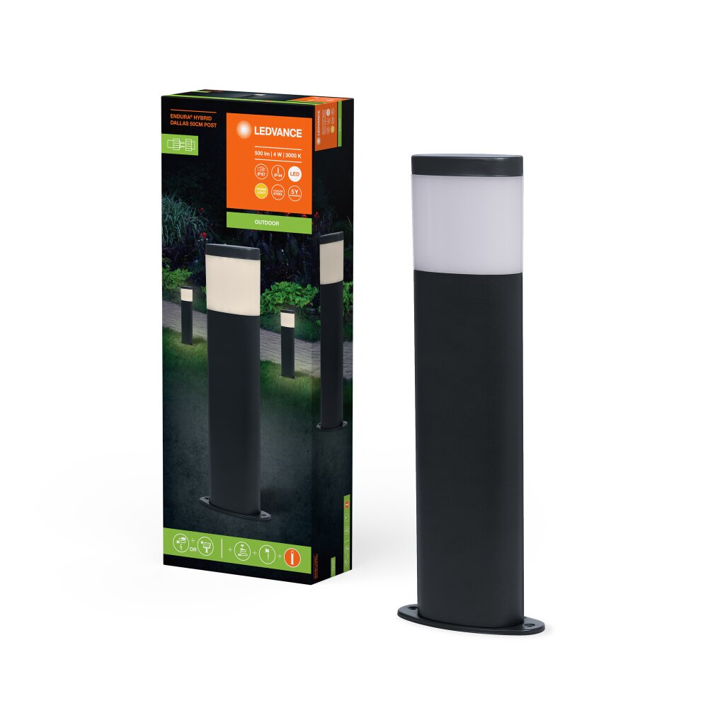LEDVANCE Endura Außenstehleuchte Grau, 1-flammig main product photo