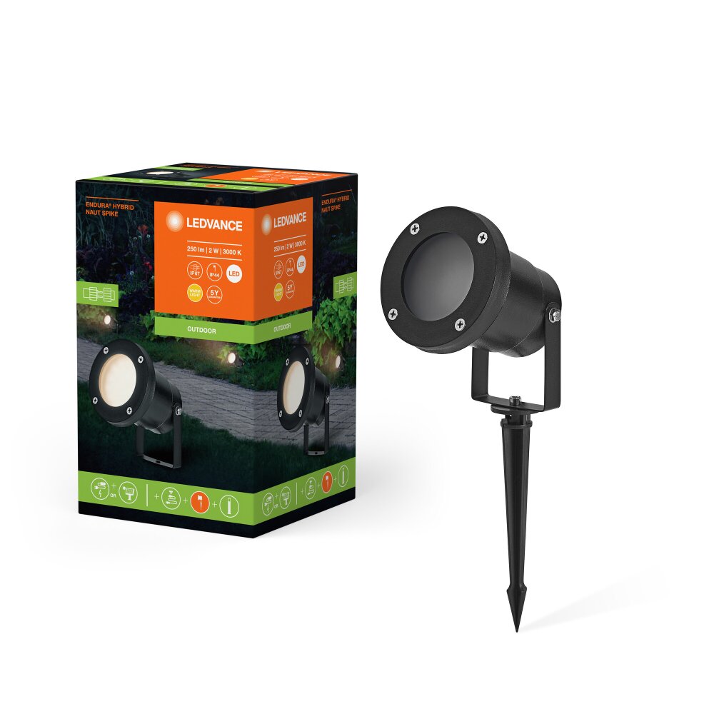 LEDVANCE Endura Gartenstrahler Schwarz, 1-flammig main product photo