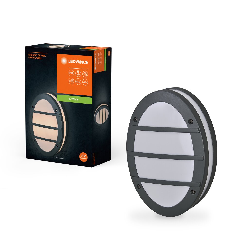 LEDVANCE Endura Wandleuchte Grau, 2-flammig main product photo