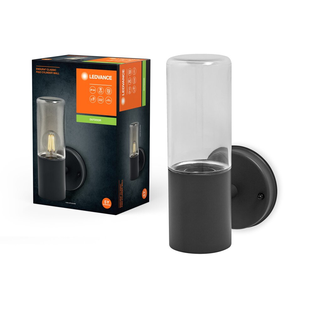 LEDVANCE Endura Wandleuchte Grau, 1-flammig main product photo