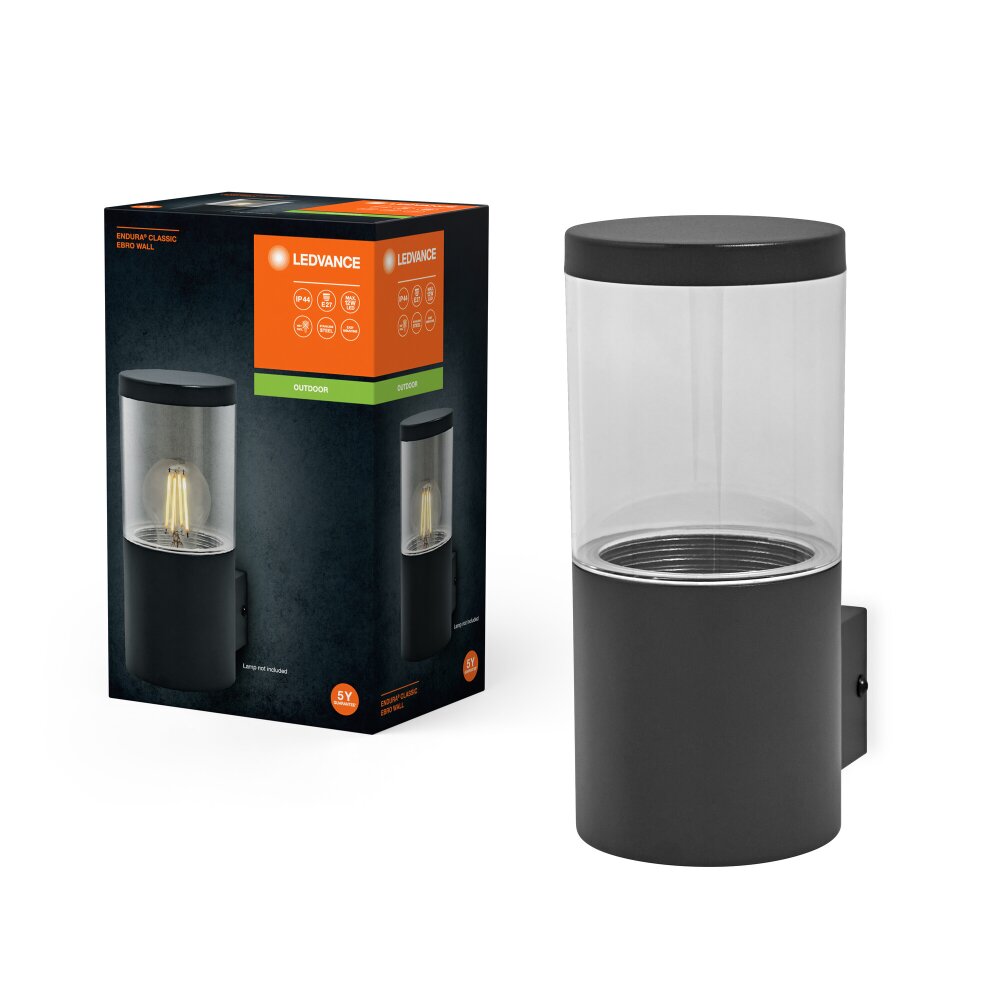 LEDVANCE Endura Wandleuchte Grau, 1-flammig main product photo