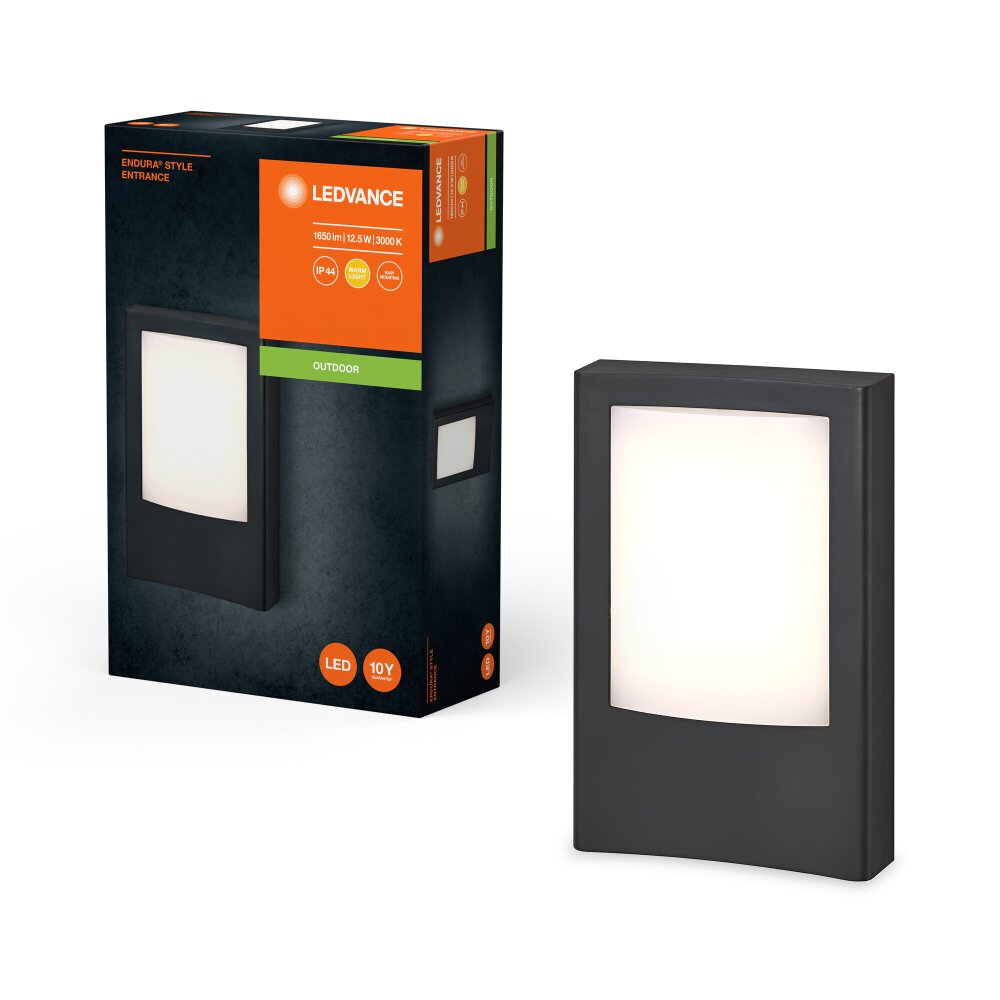 LEDVANCE Endura Außenwandleuchte Grau, 1-flammig main product photo