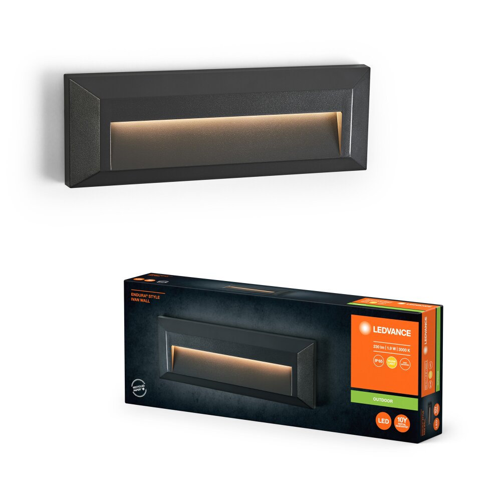 LEDVANCE Endura Außenwandleuchte Grau, 1-flammig main product photo