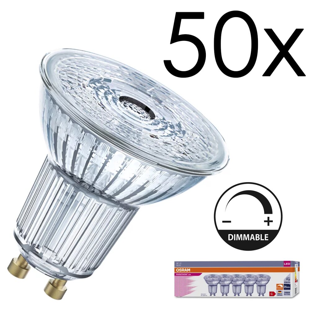 GU10 50er Set 3,4 Watt 3000 Kelvin 230 Lumen main product photo