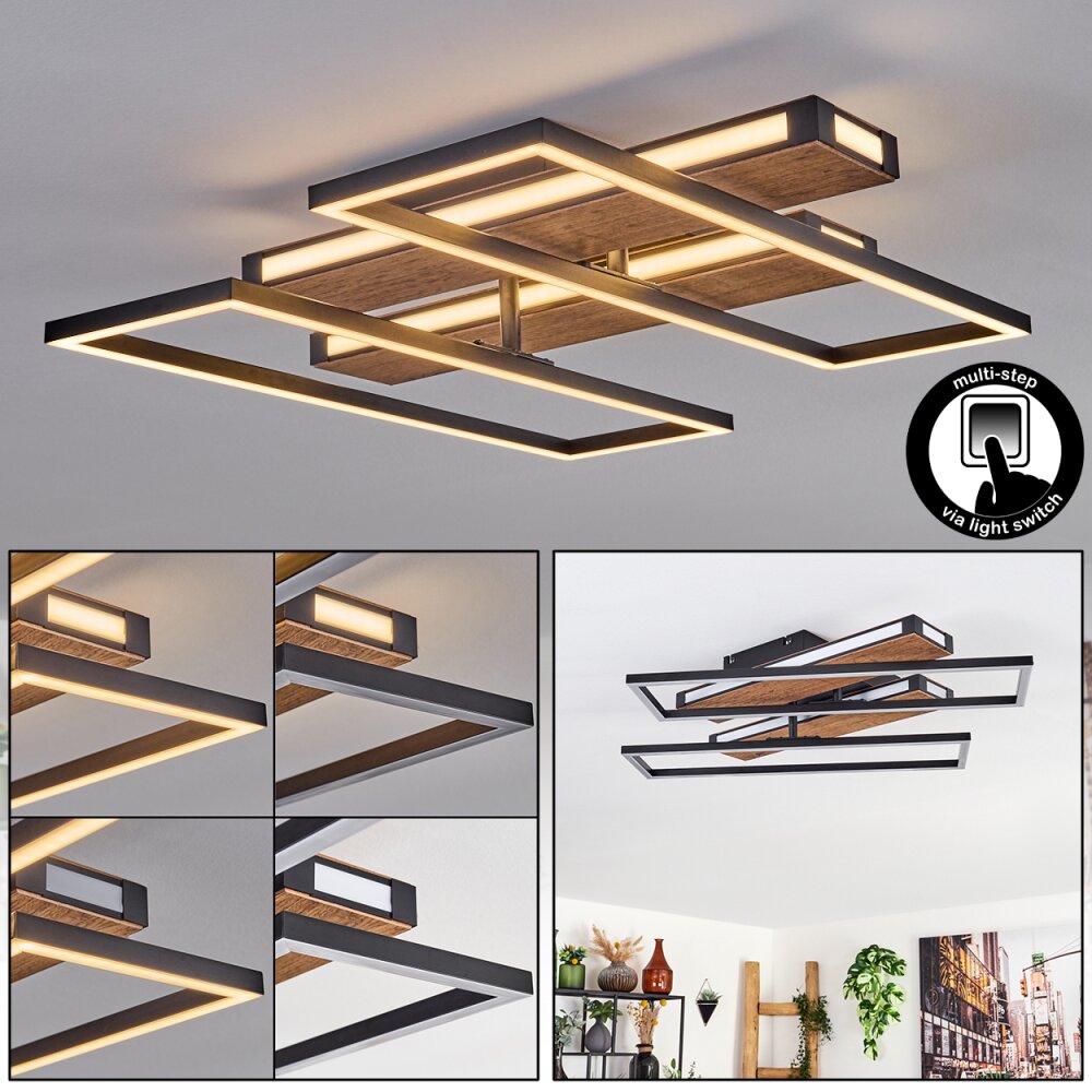 Sigersvik Deckenleuchte LED Naturfarben, Schwarz, 1-flammig main product photo