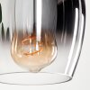 Vevino Pendelleuchte Glas 15cm Klar, Rauchfarben, 4-flammig