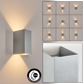 Hoods Wandleuchte LED Silber, 1-flammig