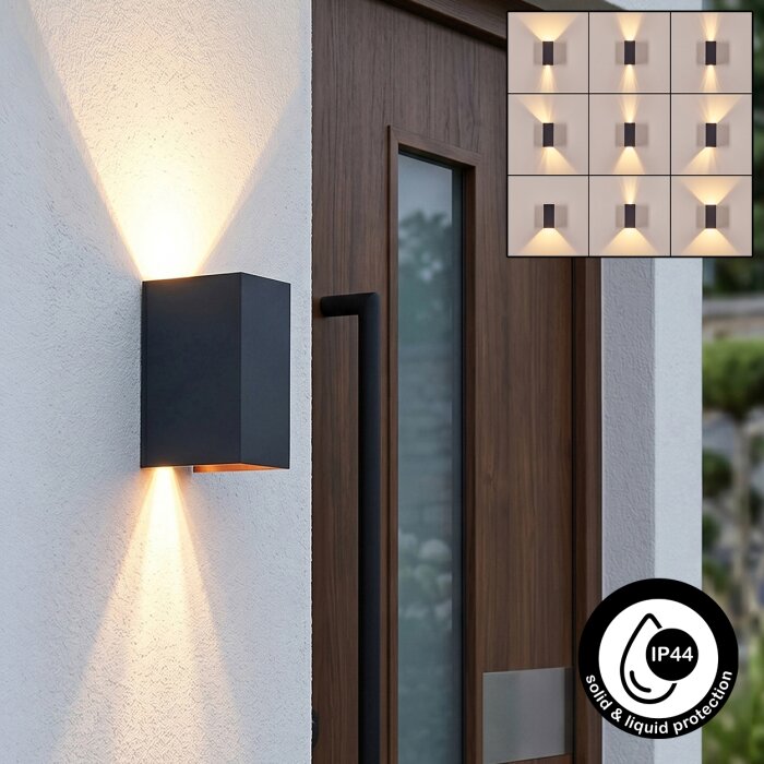 Hoods Wandleuchte LED Kupferfarben, Schwarz, 1-flammig