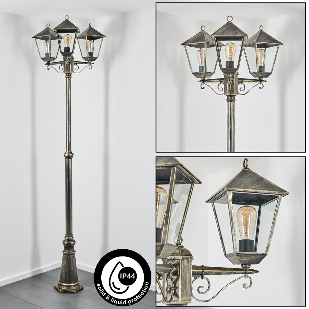 Anfei Wegeleuchte Gold, Schwarz, 3-flammig main product photo