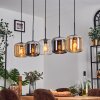 Lauden Pendelleuchte Glas 20cm Schwarz, 5-flammig