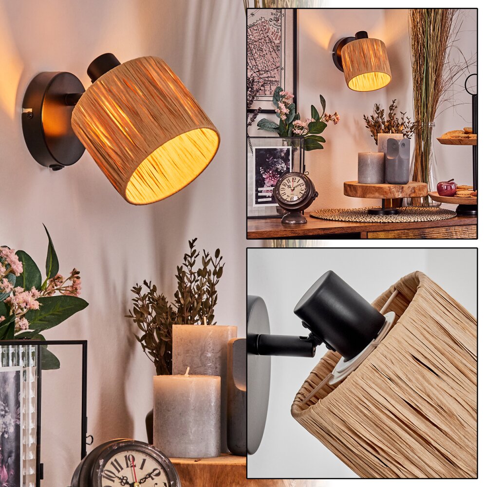 Granja Wandleuchte Schwarz, 1-flammig main product photo