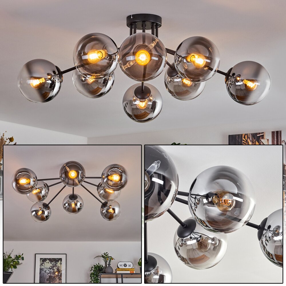 Gastor Deckenleuchte Glas 15 cm Chrom, Klar, 8-flammig main product photo