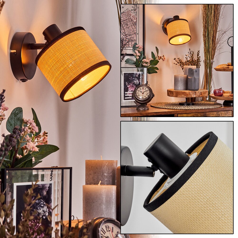 Chellas Wandleuchte Schwarz, 1-flammig main product photo