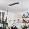Ripoll Pendelleuchte Glas 15 cm Bernsteinfarben, Klar, 3-flammig